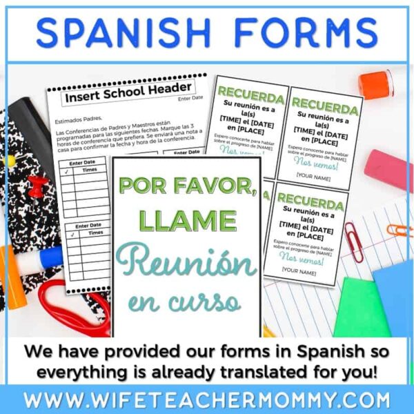 Parent Teacher Conference Forms, Signs & Reminders - Image 4