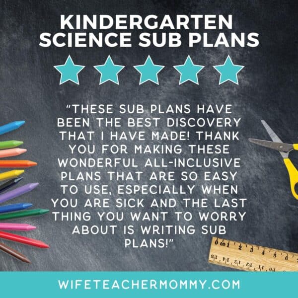 Kindergarten Departmentalized Sub Plans- Science - Image 4