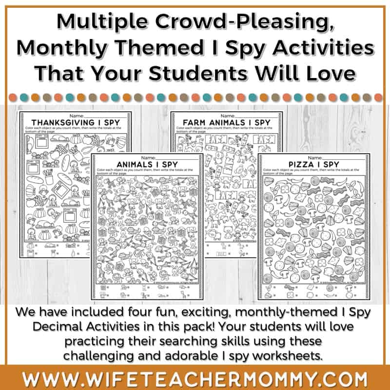 November Multiply & Divide Decimals I Spy Resource - Image 2