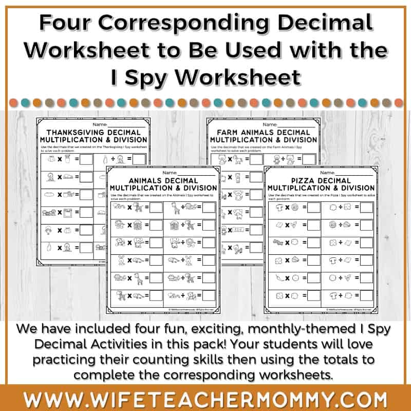 November Multiply & Divide Decimals I Spy Resource - Image 3