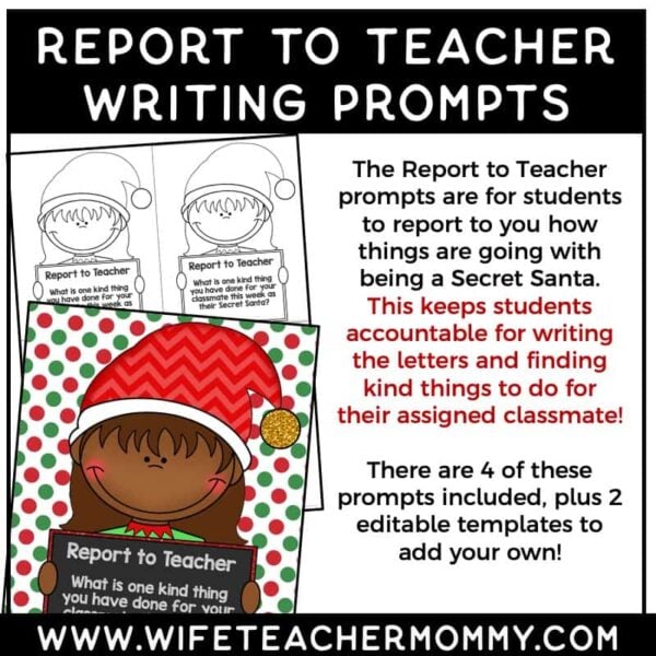 Secret Santa Christmas Writing Prompts Unit - Image 5