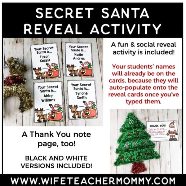 Secret Santa Christmas Writing Prompts Unit - Image 7
