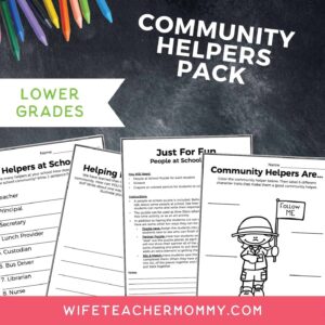 community helpers worksheets for preschool & kindergarten