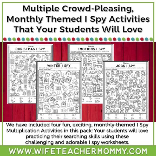 December Multiplication I Spy Resource - Image 2