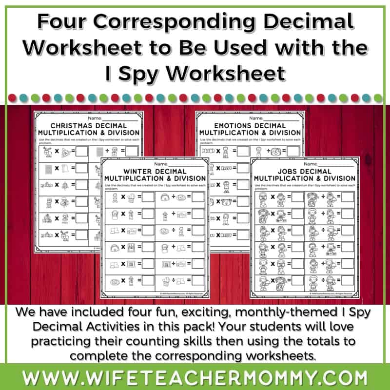 December Multiply & Divide Decimals I Spy Resource - Image 3
