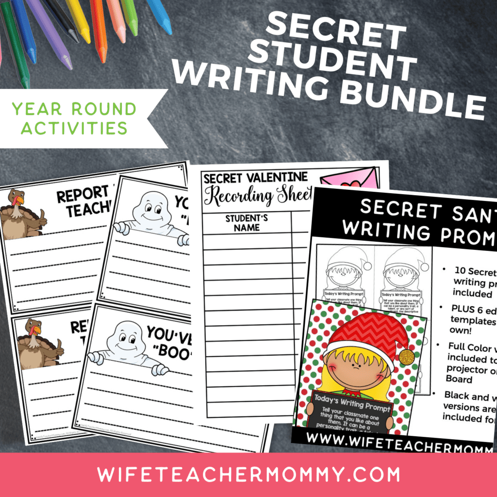 Secret Writing Examples Secret Student Writing Activities All Year Bundle Educate & Rejuvenate