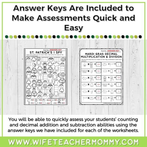 March Add & Subtract Decimals I Spy Resource - Image 4