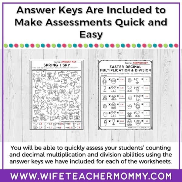 April Multiply & Divide Decimals I Spy Resource - Image 4