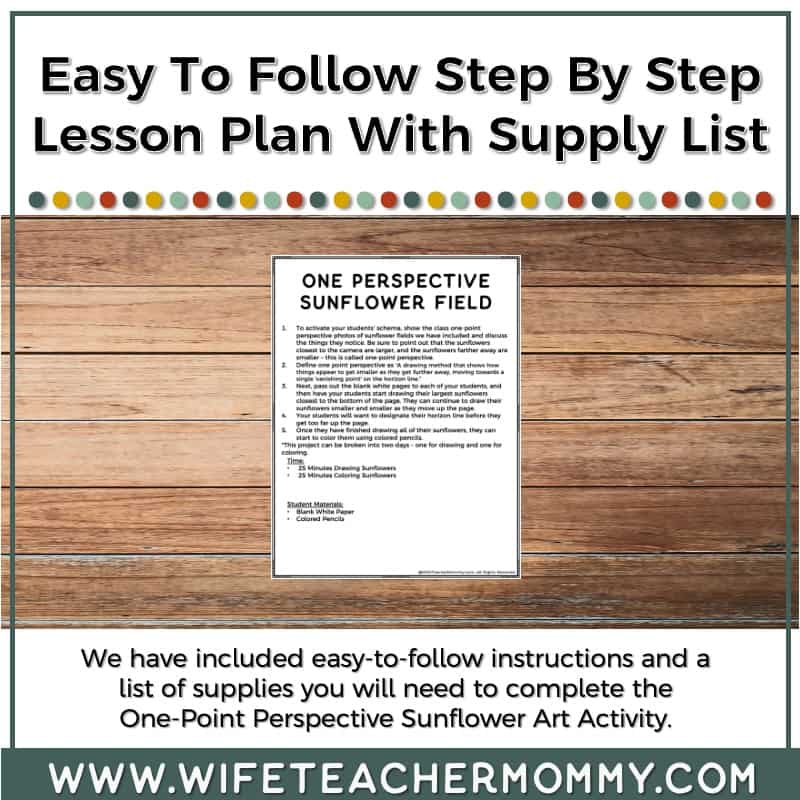 September Monthly Art Activity Sunflower Field Art Project for Upper Grades - Image 2