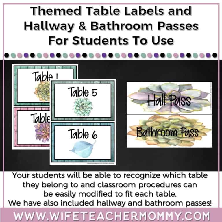 Succulent Classroom Decor Pack Educate & Rejuvenate