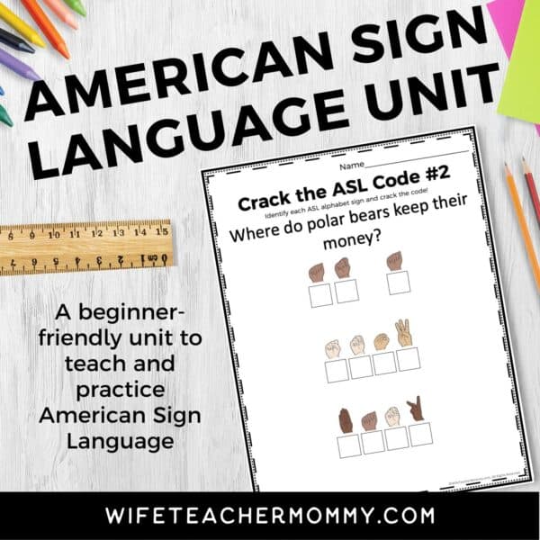ASL lesson plans- American Sign Language Unit