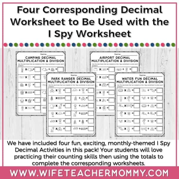 June Multiply & Divide Decimals I Spy Resource - Image 3